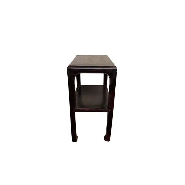 Chinese Lacquered Wooden Table With Curved Legs, C. 1950 For Sale - Image 9 of 10