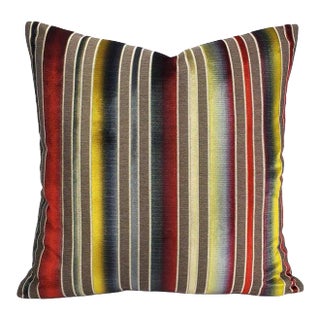 S. Harris Siri Stripe in Sanguine Pillow Cover For Sale