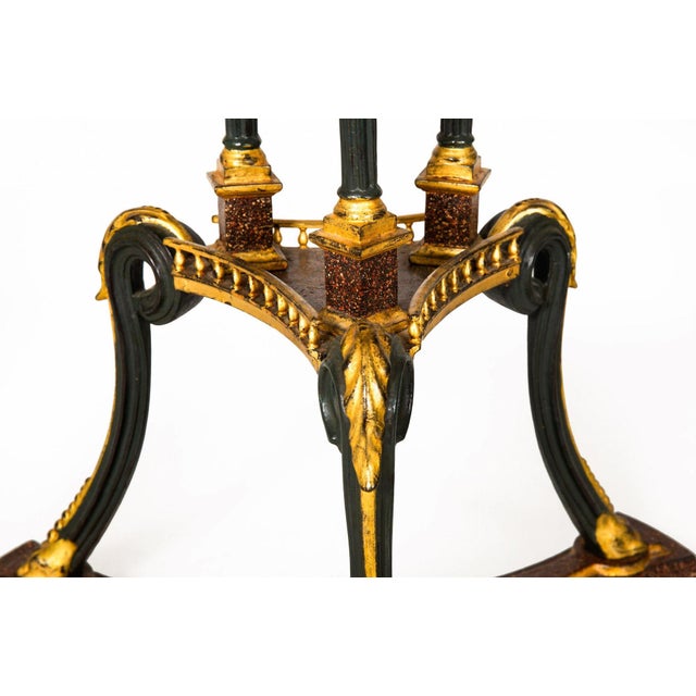 Regency Style Gilt and Faux Porphyry Iron Athenienne Jardinierre Plant Stand For Sale - Image 14 of 18