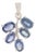 Modern 2.54 CTW Sapphire Minimalist Graps Pendant Set in 925 Silver by Carat&her For Sale