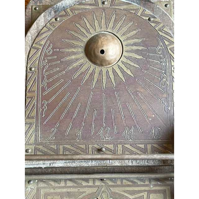 Antique Brass Diptych Sundial With Compass / Taller Las Casillas Spanish Artisan Workshop For Sale - Image 6 of 9
