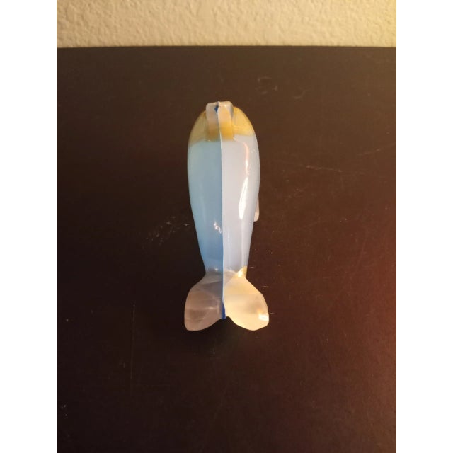 Solid Onyx Blue Dolphin Sculpture For Sale - Image 4 of 7