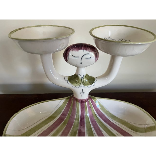 Mid-Century Modern Mid-Century Modern California Pottery Figural Serving Dish by Hedi Schoop Signed & Dated 1961 For Sale - Image 3 of 17