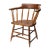 American Windsor firehouse chair with a continuous arm yolk back. The crest rail has an applied scroll raised above the...