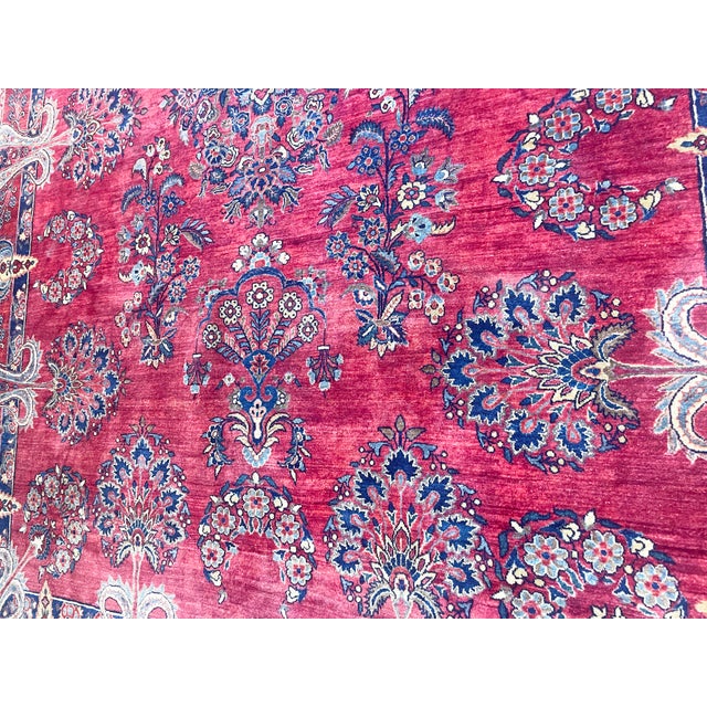 Antique Persian Mohajeran Sarouk Carpet, 8'7" × 12'4" For Sale - Image 9 of 11