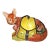 Vintage Huge Mid Century Italian Ceramic Fox and Mail Satchel Chache Pot For Sale