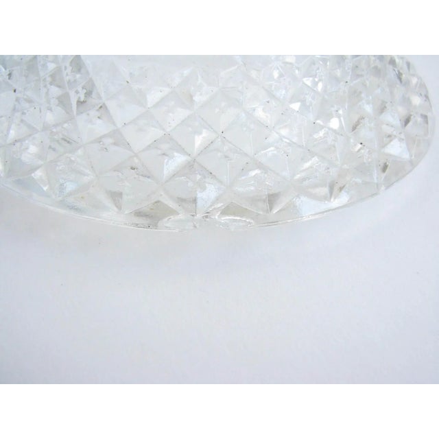 Antique Diamond Cut Glass Lidded Urns With Brass Love Bird Finials - a Pair For Sale - Image 9 of 13