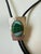 1960s Native American Turquoise Style, Malachite & Onyx Inlaid Silver Bolo Tie 1960s For Sale - Image 5 of 8