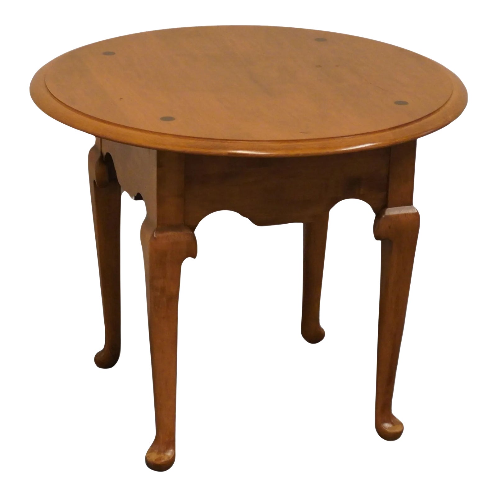 Ethan Allen Heirloom Maple Nutmeg Colonial Early American 28" Round ...