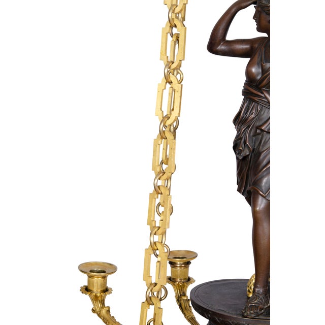 Metal Charles X Bronze and Ormolu Chandelier For Sale - Image 7 of 13