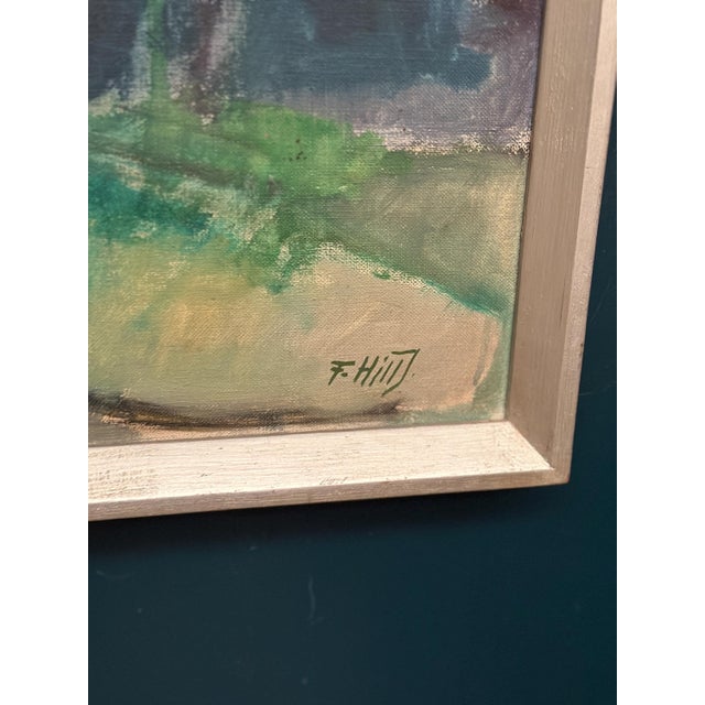 Finn Hillerup, Port, 1960s, Oil Painting on Canvas, Framed For Sale - Image 6 of 18