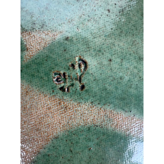 Ceramic Vintage Stamped Decorative Ceramic Charger For Sale - Image 7 of 10