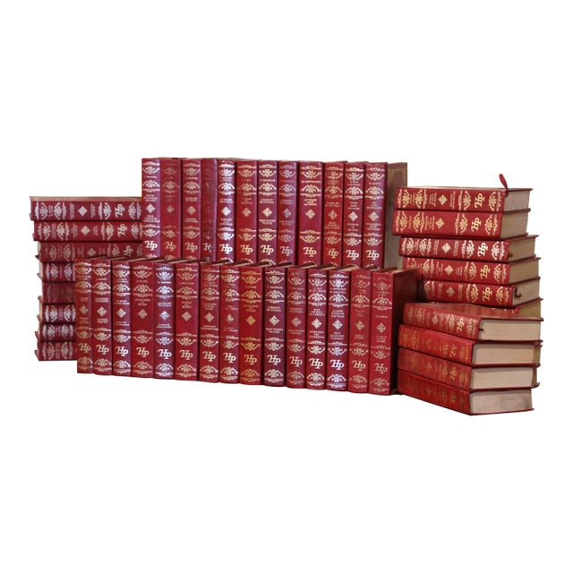 Red Bound French Language Harlequin Prestige Books Dated 1982-1989, Set of 48 For Sale