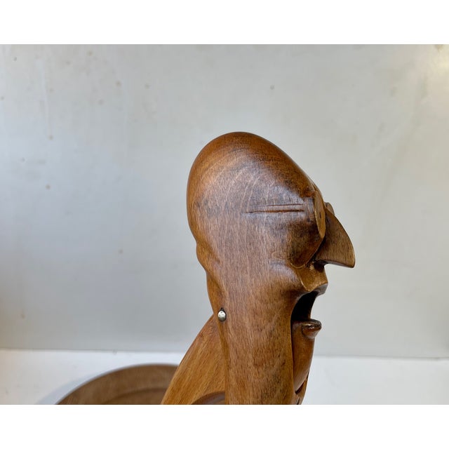 Vintage Beech Nutcracker and Teak Bowl by Kay Bojesen, 1930s, Set of 2 For Sale - Image 6 of 17