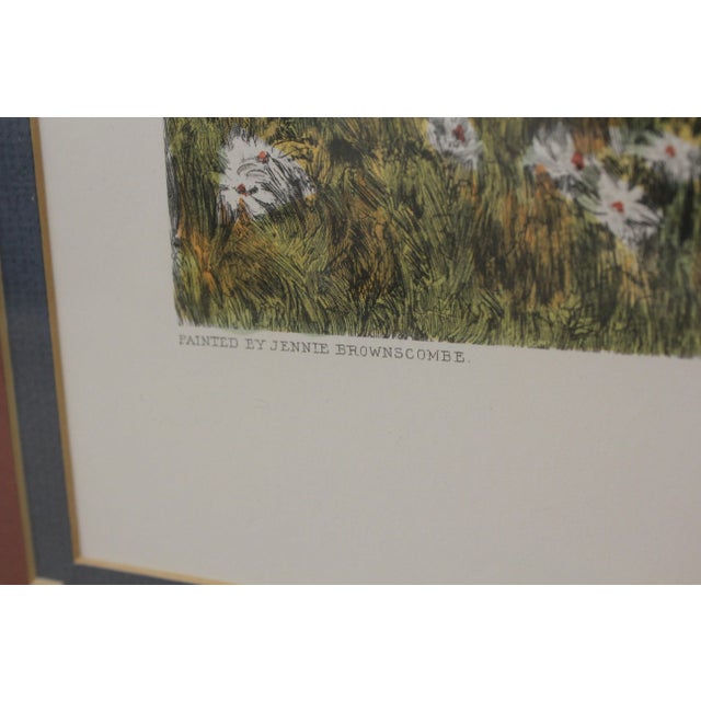 Large Colored Engraving Print of Woman in Field For Sale - Image 9 of 13