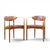 Dan Johnson for Selig Viscount Mid Century Brass and Walnut Chair - Pair Each chair measures: 22 wide x 20.5 deep x 27.75...