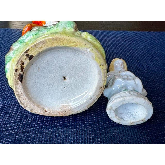 19th Century Two 19th Century European Hand=painted Porcelain For Sale - Image 5 of 6