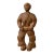 Vintage Miniature Carved Rancher Sculpture With Barrel Jeans, Circa 1940s For Sale