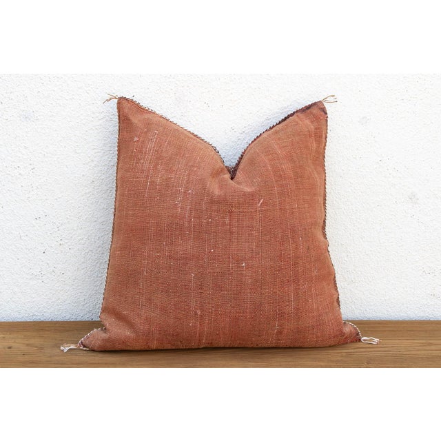 Textile 24" Sienna Chevron Moroccan Silk Pillow For Sale - Image 7 of 8