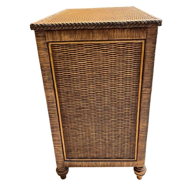 Lexington Furniture Late 20th Century Pair Lexington Wicker Bachelor Chests. Island Style. For Sale - Image 4 of 11