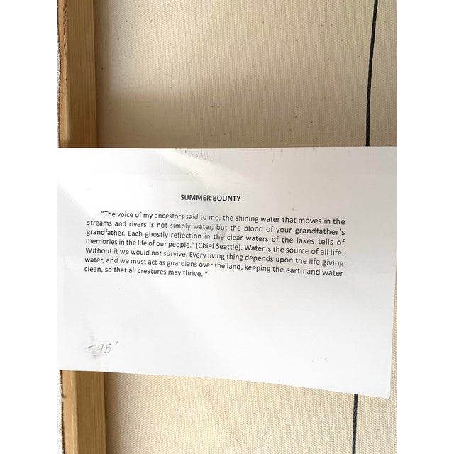 Summers Bounty Abstract Oil on Canvas by Vickie Leigh Krudwig For Sale - Image 10 of 11