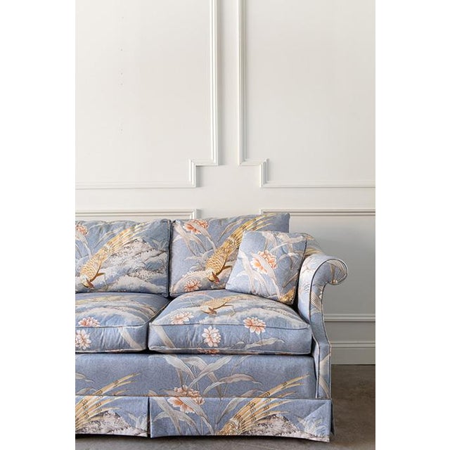 Postmodern 20th Century Southwood & Co Postmodern Pheasant Floral Sofa For Sale - Image 3 of 13