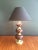 Metal Red Glass and Brass Table Lamp, circa 1960 For Sale - Image 7 of 13