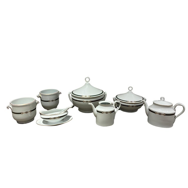 Late 20th Century Rare Vintage Italian Gucci by Richard Ginori Porcelain Dinnerware & Serving Set - 62 pcs For Sale - Image 5 of 12