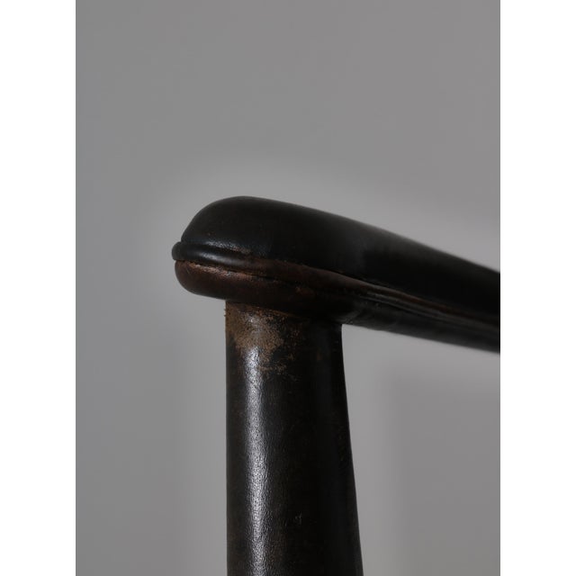 Set of Danish Modern Armchairs in Teakwood & Leather attributed to Larsen & Bender Madsen, 1950s For Sale - Image 14 of 18