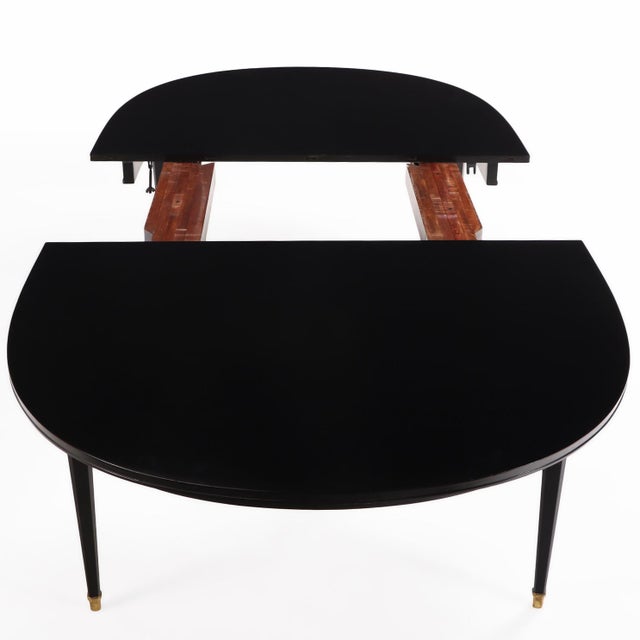 Ebonized Mahogany Dining Table, in the Manner of Maison Jansen, C. 1940. For Sale In Philadelphia - Image 6 of 6