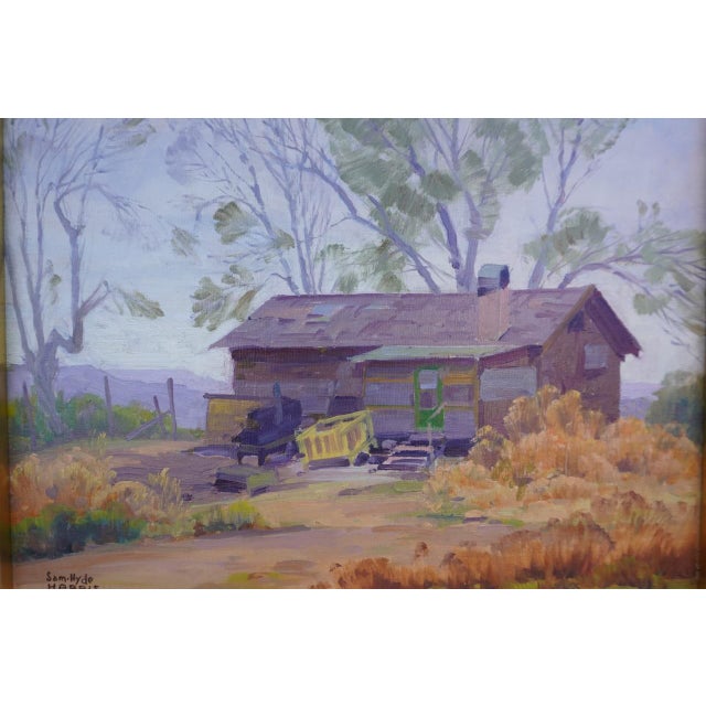 From the Harris Estate. Measures 16" x 20", frame is 17 1/2" x 20 1/2". At 14 years of age Sam Hyde Harris was already a...