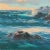 Textile 'Pacific Sunset' by Norma Webb, Society of Western Artists, California Woman Artist, Seascape For Sale - Image 7 of 8