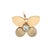Modern 14k Yellow Gold Natural Diamond Butterfly Necklace For Sale - Image 3 of 10