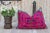 Magenta Aria Thar Silk Embroidered Antique Pillow For Sale - Image 8 of 9