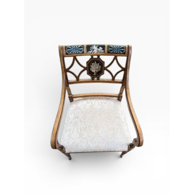 Italian-Made Georgian Neoclassical Style Armchairs, Adam Style, Imported 2000s - Set of 2 For Sale In Boston - Image 6 of 14