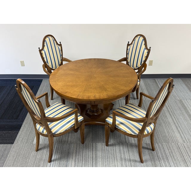 Rustic European Romweber Neoclassical Dining Table W/3-Extensions ~ Seats Up to 8 For Sale - Image 3 of 10