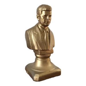 Vintage Gold Plaster Bust of Kennedy (Jfk)