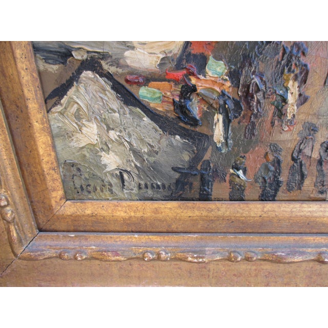 Paint "Rouen La Rue De L'epicerie"by Pierre Jean Dumont Painting Circa 1920s For Sale - Image 7 of 10
