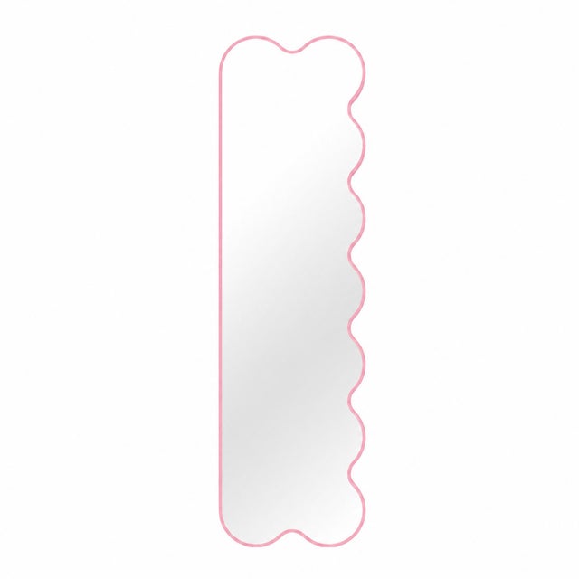 Hvyli Q9 - Narrow Modern Contemporary Light Blue Mirror For Sale - Image 11 of 15