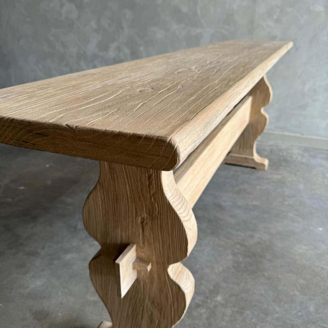 Amber Reclaimed Elm Wood Console Table For Sale In Los Angeles - Image 6 of 7