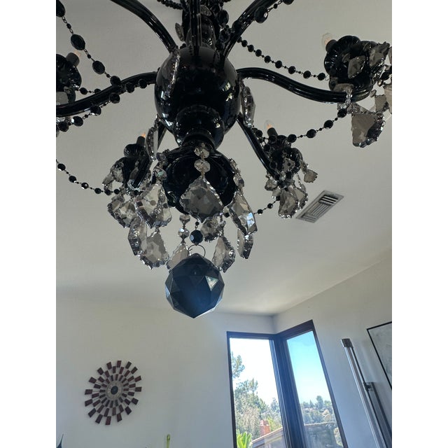 MC Noon Black Crystal 8-Light Chandelier – Custom Crystal Chains For Sale In Los Angeles - Image 6 of 6