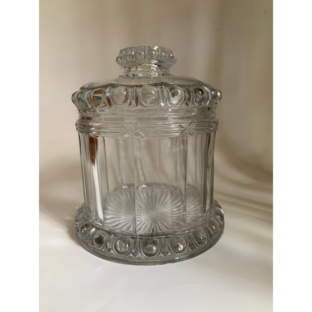 Antique Imperial Cube Cut Glass Tobacco Humidor Jar Chairish