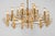 A wonderful and high-quality gilded chandelier by palwa -design sciolari, germany, 1970s. It is made of a 24-carat gold-...