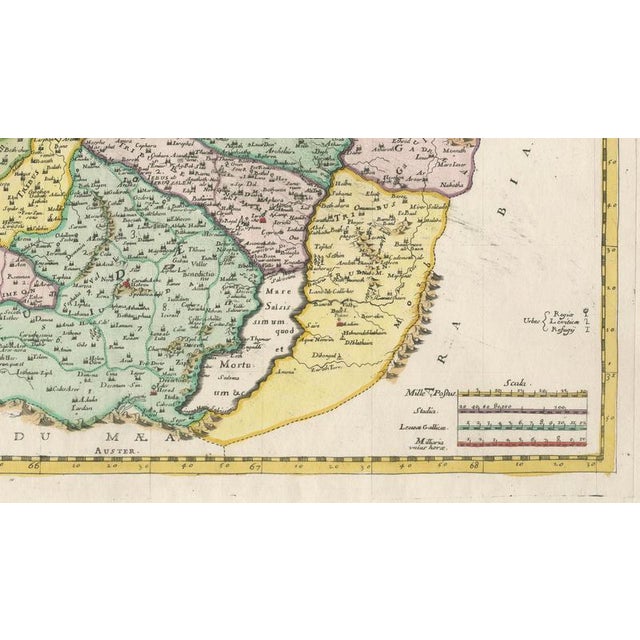 Holy Land Map of the Twelve Tribes of Israel, 1696 For Sale - Image 4 of 9