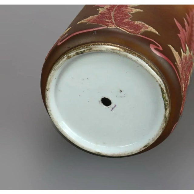 Antique Nippon Coralene Floral Decorated Porcelain Vase, Circa 1900 For Sale - Image 11 of 11