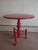 Vintage 1930s painted round wooden Regency Style side table. Newly prepped and painted. Unmarked. From a Greenwich,...