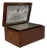 Antique English Benson & Hedges Mahogany Metal Lined Cigar Tobacco Humidor Box For Sale