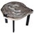 Rare, high quality petrified wood slab side table. Set on a minimalist black steel base. As with a diamond, we polish the...