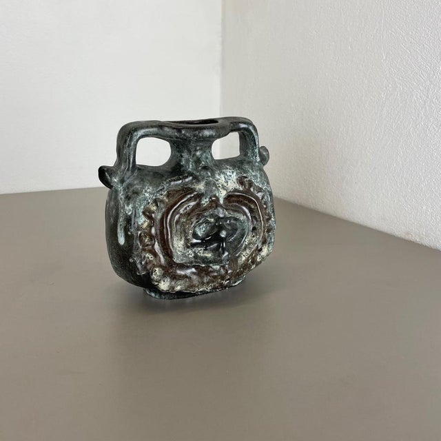 Brutalist Brutalist WGP Pottery Fat Lava Vase attributed to Ruscha, 1970s For Sale - Image 3 of 17