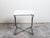 French Mid-Century Steel and Bronze Console Table with White Veined Marble Top For Sale - Image 12 of 12